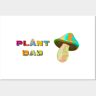 Funny Plant Dad Shrooms Design Posters and Art